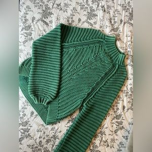 Free People Green Knit Sweater